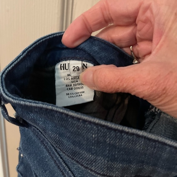 Hudson Bacara Crop Straight Cuffed medium wash jeans. - Picture 3 of 10